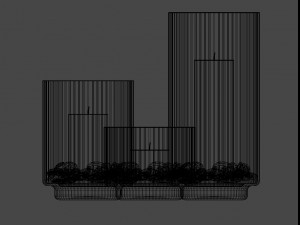 glass candle holder set Model 3D