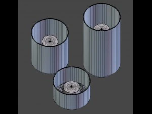 glass candle holder set 3D Model