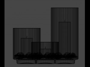 glass candle holder set Model 3D