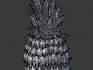 realistyczny ananas Model 3D