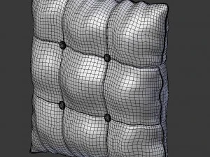 buttoned pillow 3D Model