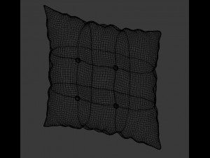 buttoned pillow 3D Model