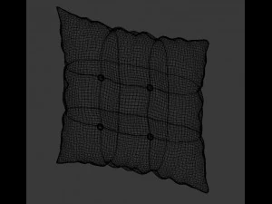 buttoned pillow 3D Model