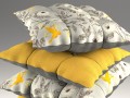 buttoned pillow set 3D-Modell