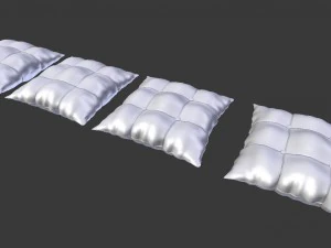 buttoned pillow set 3D Model