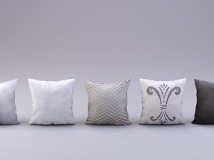 pillow set 2 Model 3D