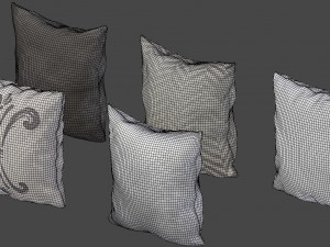 pillow set 2 Model 3D