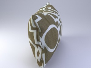 piped pillow - geometric pattern 3D Model