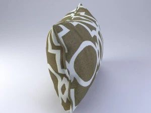piped pillow - geometric pattern 3D Model