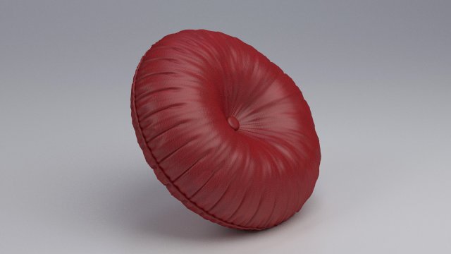 round leather pillow Modello 3D .c4d .max .obj .3ds .fbx .stl .blend 