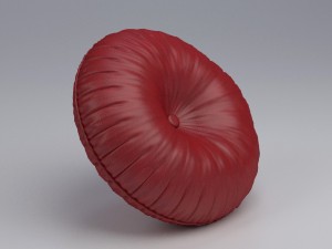 round leather pillow 3Dモデル