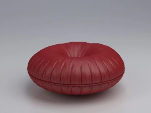 round leather pillow 3D Model