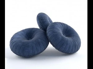 round velvet pillow 3D Model