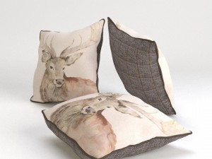 voyage cushion - deer piped pillow Modello 3D