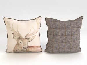 voyage cushion - deer piped pillow Modello 3D