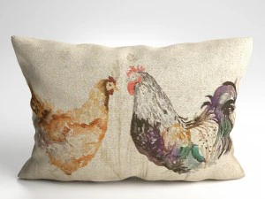 voyage cushion - chickens solid pillow 3D Model
