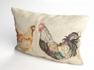 voyage cushion - chickens solid pillow 3D Model