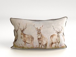 voyage cushion - deers piped pillow Model 3D