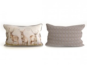 voyage cushion - deers piped pillow Model 3D