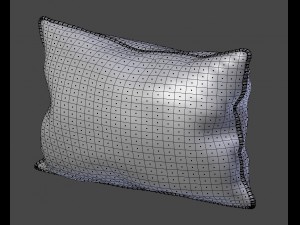 voyage cushion - deers piped pillow Model 3D