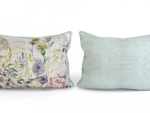 voyage cushion - morning chorus piped pillow 3D Model