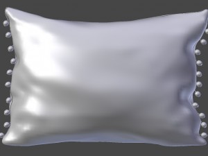 voyage cushion - peacocks pom pom pillow 3D Model