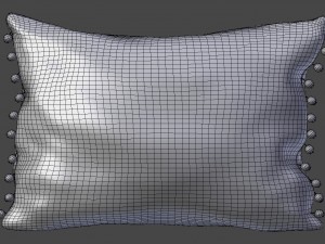 voyage cushion - peacocks pom pom pillow 3D Model
