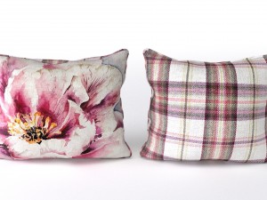voyage cushion - peony pink piped pillow 3D Model