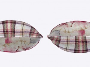 voyage cushion - peony pink piped pillow 3D 모델