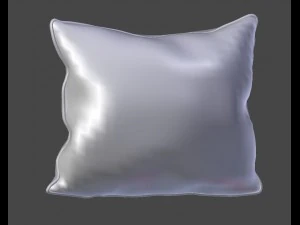 voyage cushion - peony red piped pillow 3D Model