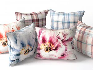 set di cuscini da viaggio: set di cuscini con bordino Modello 3D