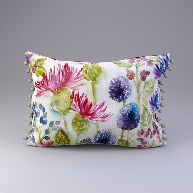 voyage cushion - thistles pom pom pillow 3D 모델 .c4d .max .obj .3ds .fbx .stl .blend 