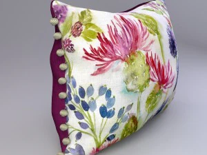 voyage cushion - thistles pom pom pillow 3D Model