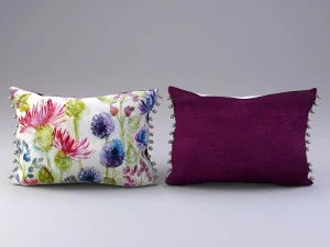 voyage cushion - thistles pom pom pillow 3D Model