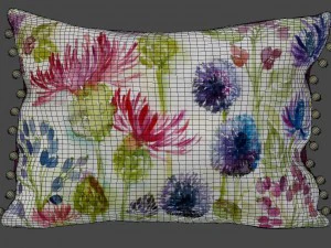 voyage cushion - thistles pom pom pillow 3D Model