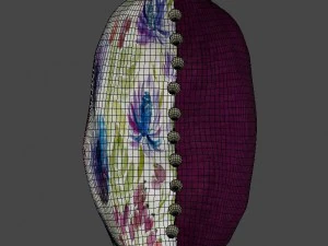 voyage cushion - thistles pom pom pillow 3D Model