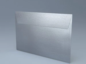 envelope -silver metal 3D Model