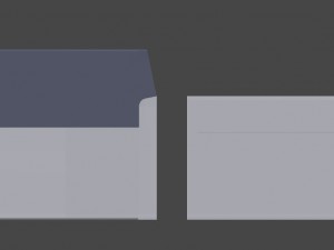envelope -silver metal 3D-Modell