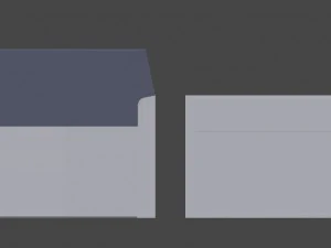envelope -silver metal 3D Model