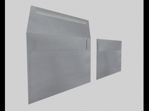 envelope -silver metal 3D-Modell