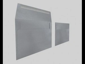envelope -silver metal 3D Model