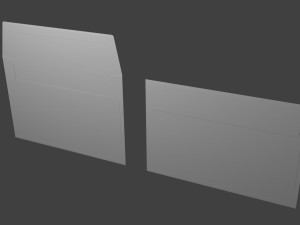 envelope -silver metal 3D-Modell
