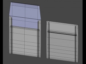 envelope -silver metal 3D-Modell