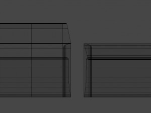 envelope -silver metal 3D-Modell