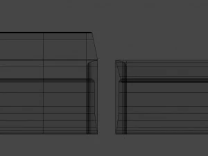 envelope -silver metal 3D Model