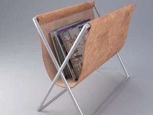 newspaper holder with magazines 3D Model