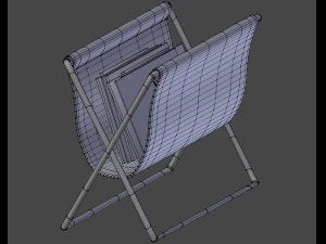 newspaper holder with magazines 3D Model