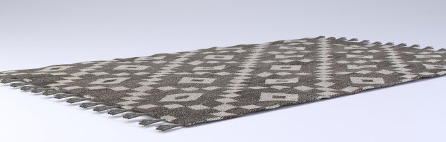 rug with fringe 3D-Modell .c4d .max .obj .3ds .fbx .stl .blend 