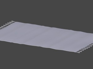 rug with fringe 3D-Modell