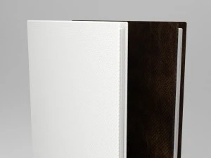 Бело-коричневая листовка - низкополигональная 3D Модель